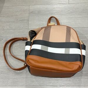 Stylish Brown and Black Women's Backpack